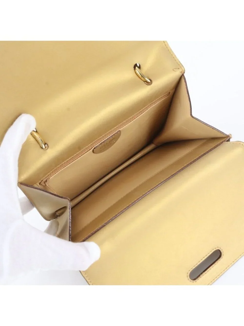 Celine Vintage Leather Handbag Gold